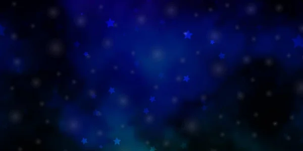 Fondo Vectorial Multicolor Oscuro Con Estrellas Pequeñas Grandes Ilustración Colorida — Archivo Imágenes Vectoriales