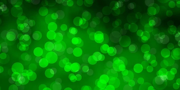 Light Green Vector Backdrop Dots — Stock Vector