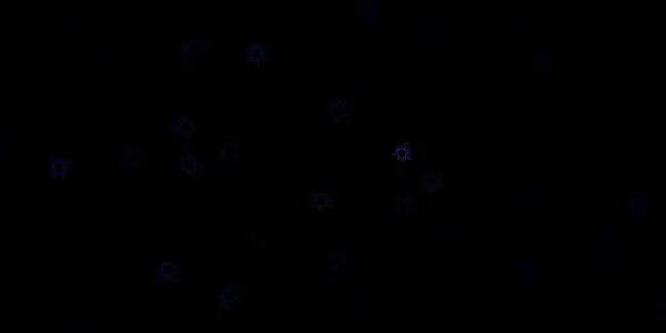 Patrón Vectorial Morado Oscuro Con Elementos Coronavirus Ilustración Abstracta Con — Archivo Imágenes Vectoriales