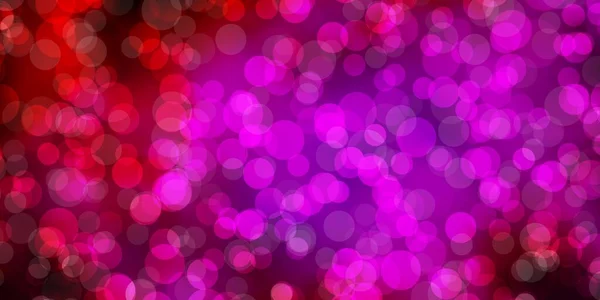 Fondo Vectorial Rosa Oscuro Con Burbujas Ilustración Abstracta Brillante Con — Vector de stock