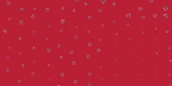Легкий Многоцветный Векторный Макет Круговыми Формами Красочная Иллюстрация Градиентными Точками — стоковый вектор