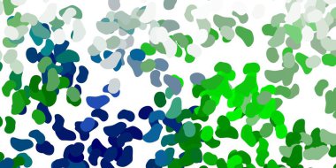 Soyut şekilli açık yeşil vektör şablonu. Soyut tarzda, gradyan formlarda basit tasarım. Reklamlarınız için modern tasarım.