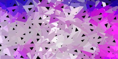 Açık pembe vektör geometrik çokgen duvar kağıdı. Gradyan üçgenli zarif soyut illüstrasyon. İniş sayfaları tasarımı.