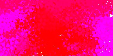 Açık pembe, üçgen formlu kırmızı vektör düzeni. Renkli soyut üçgenli web materyali çizimi. Duvar kağıtlarınız için tasarım.
