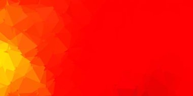 Açık turuncu vektör poli üçgen şablonu. Üçgenli çokgen biçiminde gradyan çizimi. Uygulamalarınız için modern tasarım.