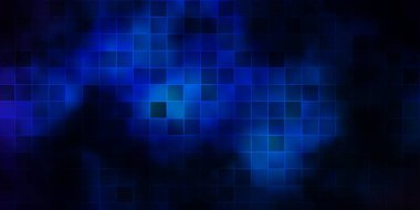 Dikdörtgenli koyu mavi vektör arkaplan. Renkli dikdörtgenlerle soyut gradyan çizimi. İş tanıtımınız için tasarım.