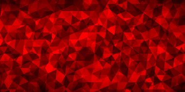 Koyu kırmızı, sarı vektör arka planı ve çokgen tarzı. Renkli üçgenli modern soyut illüstrasyon. Web siteleri için desen.