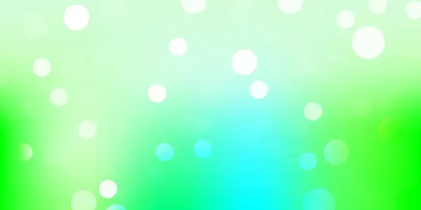 Світло Зелений Векторний Шаблон Колами Абстрактна Ілюстрація Різнокольоровими Плямами Стилі — стоковий вектор