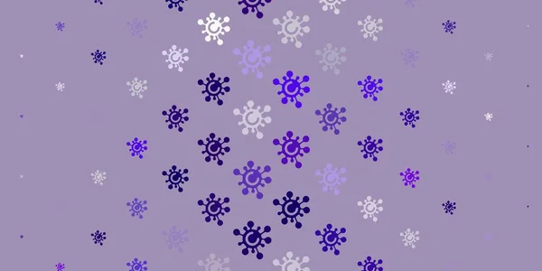 Texture Vectorielle Violet Clair Avec Symboles Maladie Symboles Maladie Dégradés — Image vectorielle