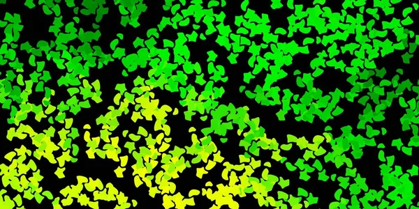 Темно Зелений Жовтий Векторний Шаблон Абстрактними Формами Барвисті Абстрактні Форми — стоковий вектор