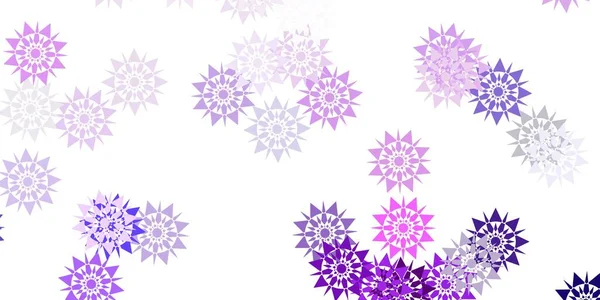 Diseño Vectores Púrpura Claro Con Hermosos Copos Nieve Ilustración Abstracta — Vector de stock