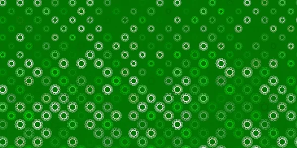深绿色 黄色的载体图案 有考拉病毒的元素 色彩艳丽的渐变疾病符号 以简单的抽象风格出现 生物危害警报的设计 — 图库矢量图片
