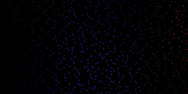 Donkerblauw Rode Vectorachtergrond Met Kleine Grote Sterren — Stockvector