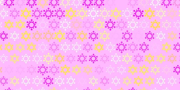 Texture Vectorielle Rose Clair Jaune Avec Des Symboles Maladie Illustration — Image vectorielle