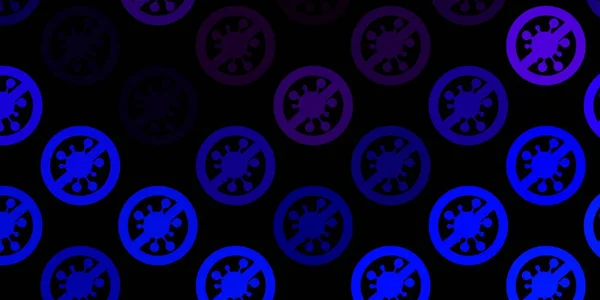 Rosa Oscuro Plantilla Vector Azul Con Signos Gripe Ilustración Abstracta — Vector de stock