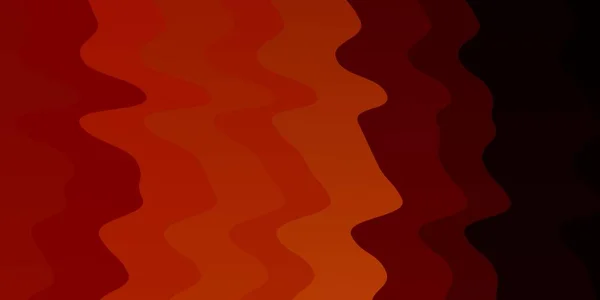 Donker Oranje Vector Template Met Krommen Heldere Illustratie Met Gradiënt — Stockvector