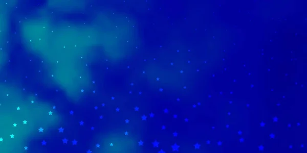 Sötét Kék Vektor Háttér Kis Nagy Csillagok Dekoratív Illusztráció Csillagokkal — Stock Vector