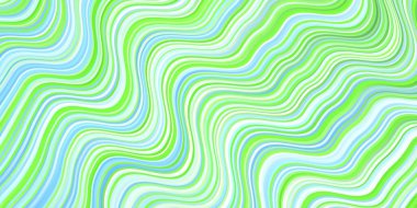 Açık mavi, fiyonklu yeşil vektör arkaplan. Eğimli yay ile soyut illüstrasyon. Reklamlar ve reklamlar için desen.