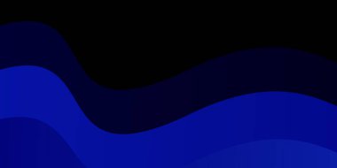 Eğri çizgileri olan koyu mavi vektör arkaplan. Uygunsuz gradyan çizgileri olan soyut çizimler. Reklamlar ve reklamlar için desen.