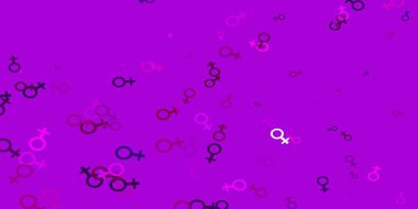 Kadın hakları sembollü açık pembe vektör dokusu. Kadın hakları aktivizmiyle soyut tarzda basit bir tasarım. Uygulama tasarımınız için temel.