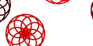 Küreli açık kırmızı vektör deseni. Renkli çember şekilli modern soyut illüstrasyon. Posterler, afişler için tasarım.