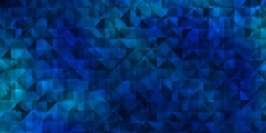 Çokgen biçimli koyu mavi vektör arkaplan. Doğa tarzında üçgenleri olan güzel bir çizim. İniş sayfaları için şablon.