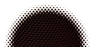 Açık turuncu arkaplan ve noktalar. Parlak renkli ve soyut küreler içeren bir resim. Reklamlarınız için tasarım.