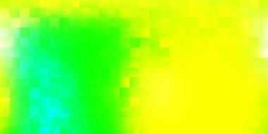 Açık yeşil, dikdörtgen biçiminde sarı vektör arkaplan. Basit dikdörtgenlerle soyut gradyan çizimi. Cep telefonları için şablon.