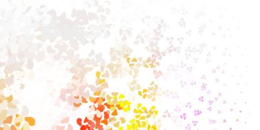 Açık pembe, kaotik şekilli sarı vektör arkaplanı. Gradyan rastgele formlarla modern soyut illüstrasyon. Cep telefonları için arka plan.