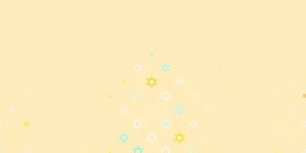 Светло Синий Желтый Векторный Отскок Вирусными Сифилисами Абстрактная Иллюстрация Биологическими — стоковый вектор
