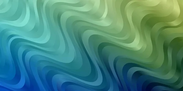 Modèle Vectoriel Bleu Clair Vert Avec Lignes Rondes — Image vectorielle