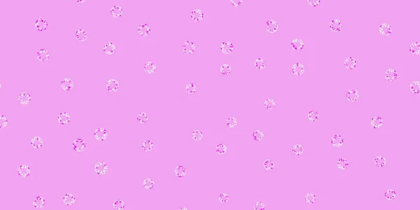 Motif Vectoriel Violet Clair Rose Avec Sphères Illustration Avec Ensemble — Image vectorielle