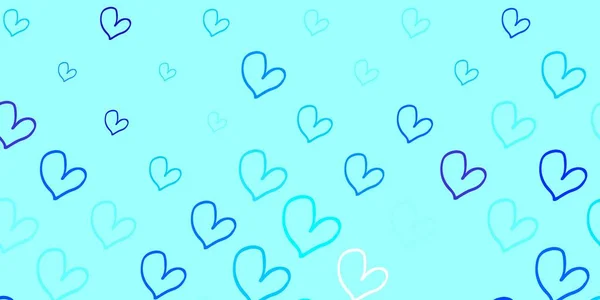 Ανοιχτό Μπλε Κόκκινο Διάνυσμα Φόντο Γλυκές Καρδιές Πολύχρωμα Σύμβολα Φεμινισμού — Διανυσματικό Αρχείο