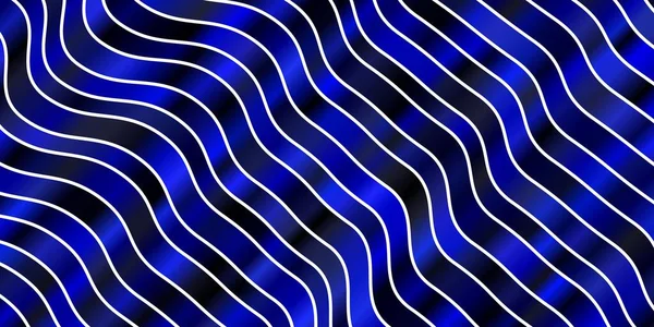 Темный Синий Векторный Фон Изогнутыми Линиями — стоковый вектор