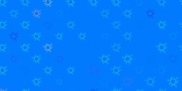 Rosa Claro Plantilla Vector Azul Con Signos Gripe Diseño Sencillo — Archivo Imágenes Vectoriales