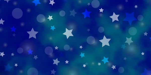 Modelo Vetor Azul Claro Com Círculos Estrelas —  Vetores de Stock