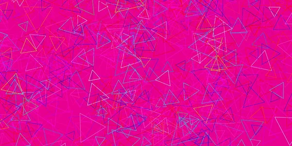 Dunkle Mehrfarbige Vektortextur Mit Zufälligen Dreiecken Illustration Mit Abstrakten Bunten — Stockvektor