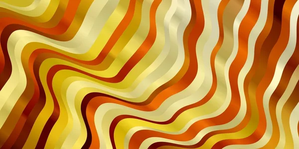 Světle Oranžové Vektorové Uspořádání Křivkami Barevná Ilustrace Zakřivenými Čarami Nejlepší — Stockový vektor