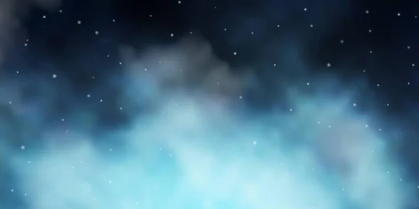 Modèle Vectoriel Bleu Foncé Avec Étoiles Néon Illustration Décorative Avec — Image vectorielle