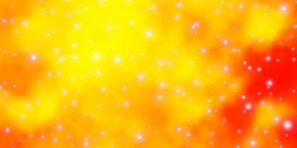 Fond Vectoriel Orange Clair Avec Des Étoiles Colorées Flou Design — Image vectorielle