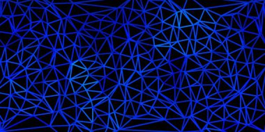 Koyu mavi vektör soyut üçgen arka plan. Soyut üçgenlerle dekoratif renkli çizimler. İniş sayfaları tasarımı.