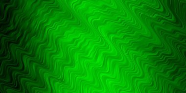 Bükülmüş çizgileri olan Açık Yeşil vektör arkaplanı.