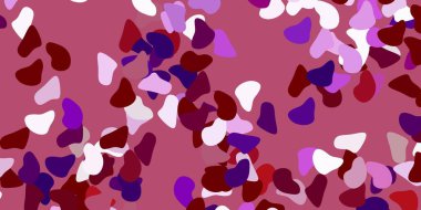 Açık mavi, kaotik şekilli kırmızı vektör arkaplanı. Soyut tarzda renkli şekilli bir illüstrasyon. Duvar kağıdı seti için zarif tasarım.