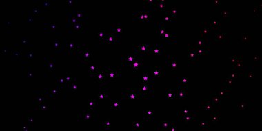 Koyu pembe, soyut yıldızlı mavi vektör deseni.