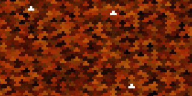 Koyu turuncu vektör dokusu dikdörtgen biçiminde. Renkli dikdörtgenlerle soyut gradyan çizimi. İş broşürleri, broşürler için desen