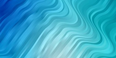 Eğri çizgileri olan hafif Mavili vektör deseni.