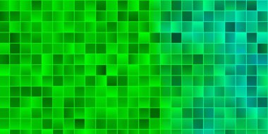 Açık yeşil vektör deseni kare biçiminde. Gradyan dikdörtgenleri ve kareleri olan renkli çizimler. İniş sayfası için modern şablon.