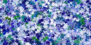 Üçgen formlu çok renkli ışık vektör düzeni. Soyut tarzda, üçgen ve çizgilerle basit bir tasarım. Terfi modelleri.