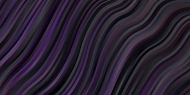 Eğri çizgileri olan koyu pembe, sarı vektör şablonu.