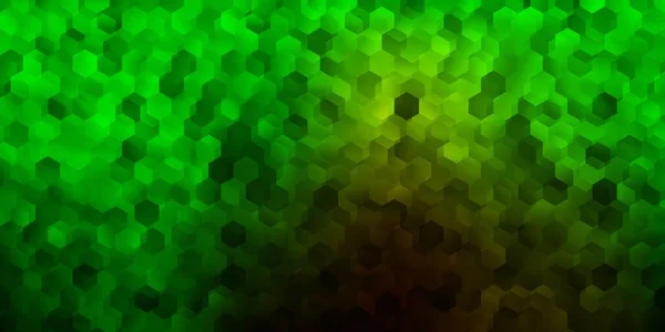 Patrón Vectorial Verde Oscuro Con Hexágonos Diseño Inteligente Estilo Abstracto — Vector de stock